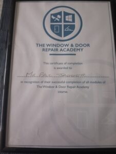 window and door repair certification